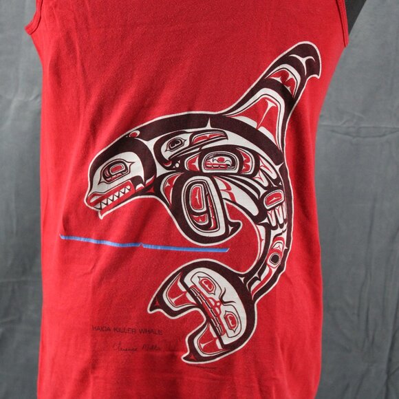 Vintage Tank Top - Haida Killer Whale Graphic - Men's Medium - Picture 2 of 7